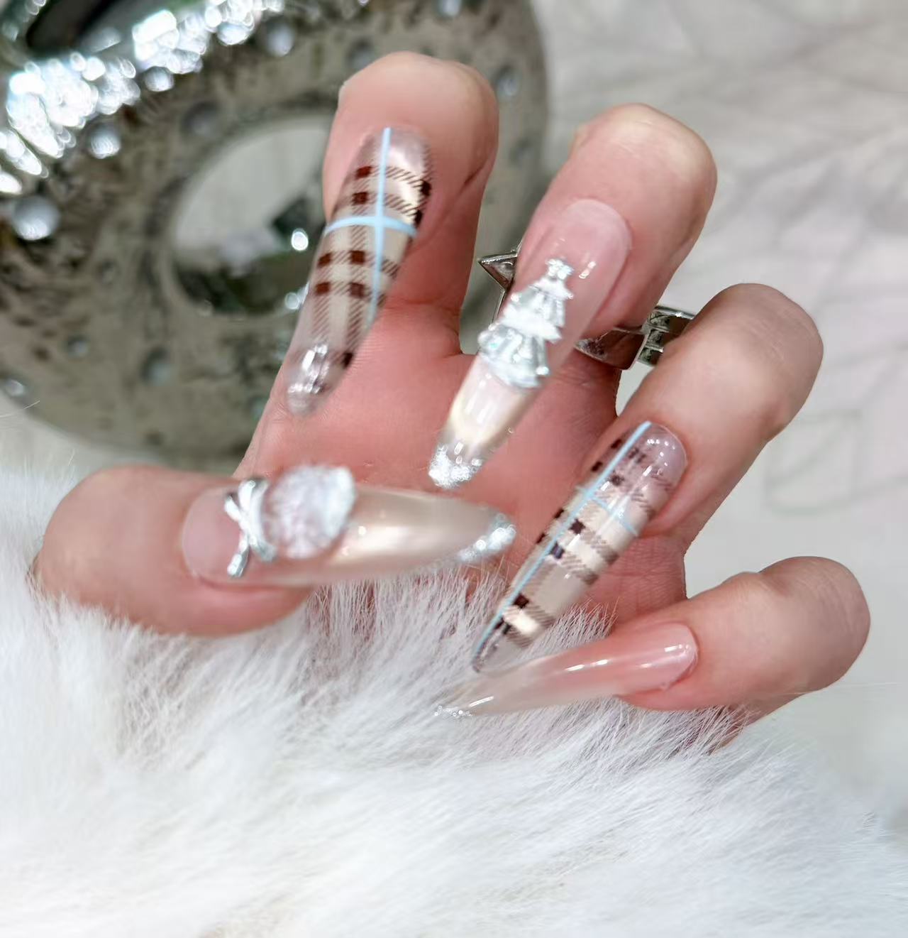 圣诞格栗-轻奢高定美甲 10片装