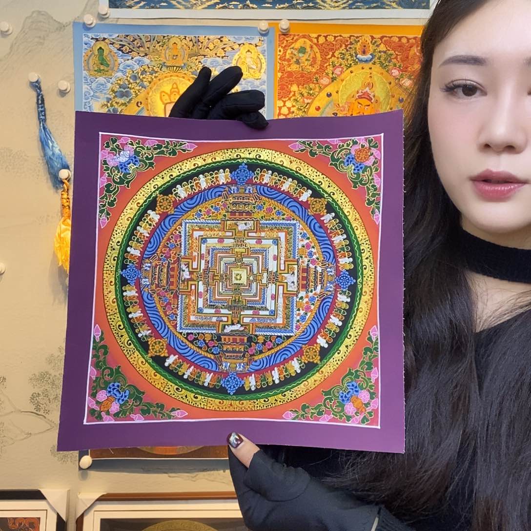 卷轴画纯手绘坛城唐卡27尺寸