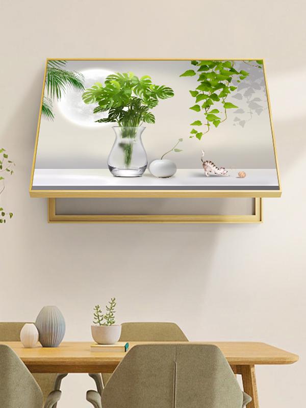 轻奢电表箱装饰画简约绿植配电箱餐厅高档壁画电闸客厅沙发墙挂画