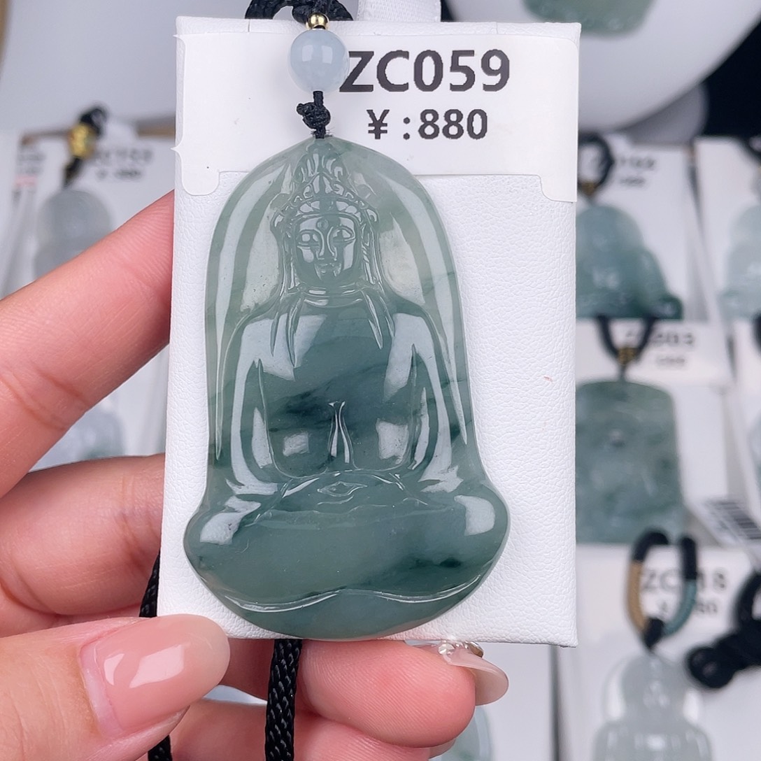 翡翠未镶嵌颈饰zc059