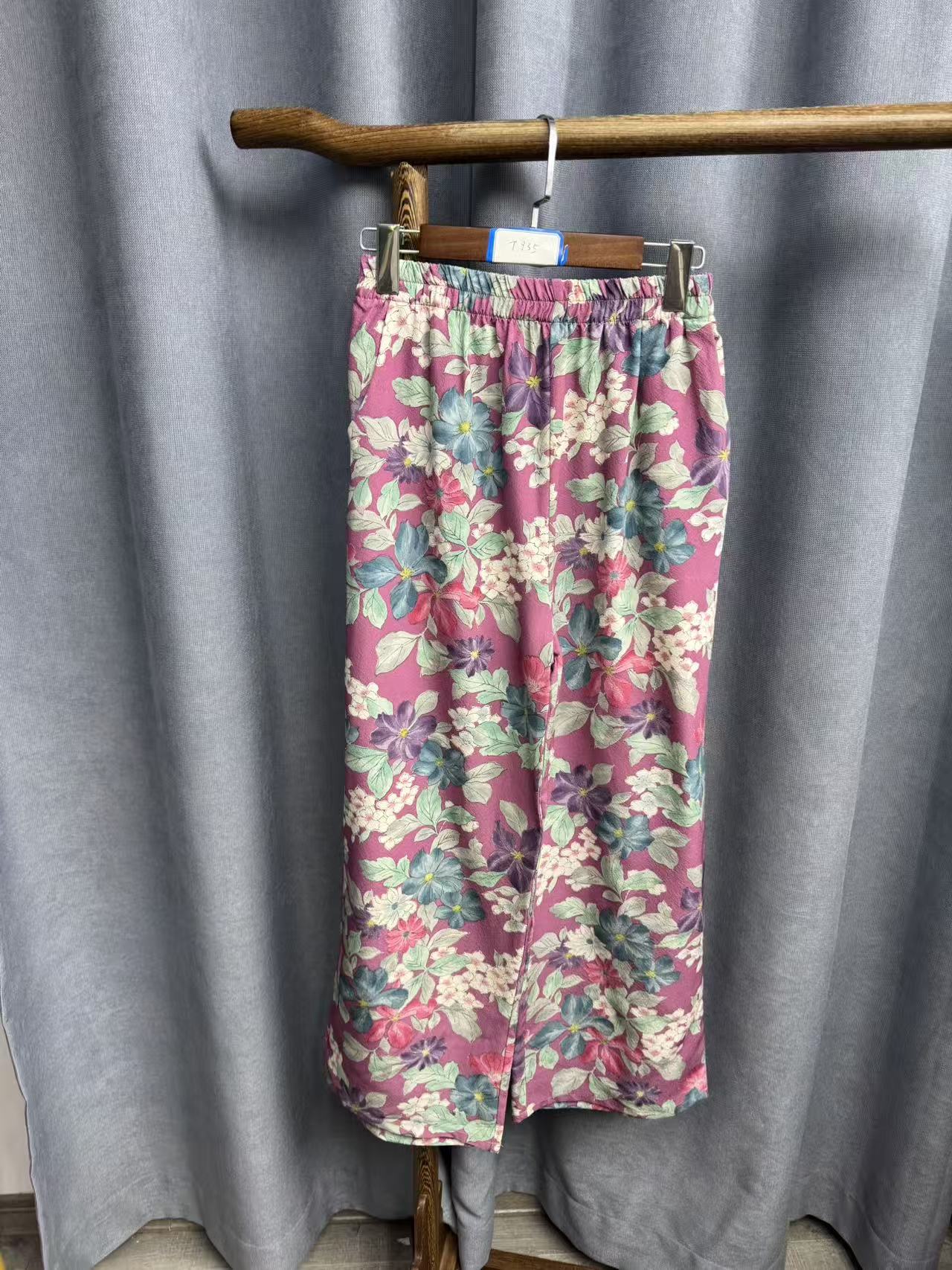 2025秋季新款时尚百搭桑蚕丝裤子女T935