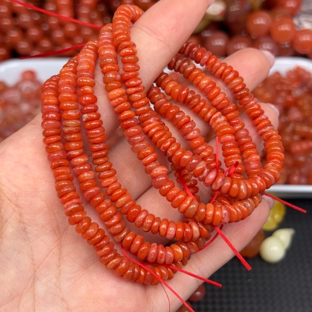 南红玛瑙未镶嵌手链