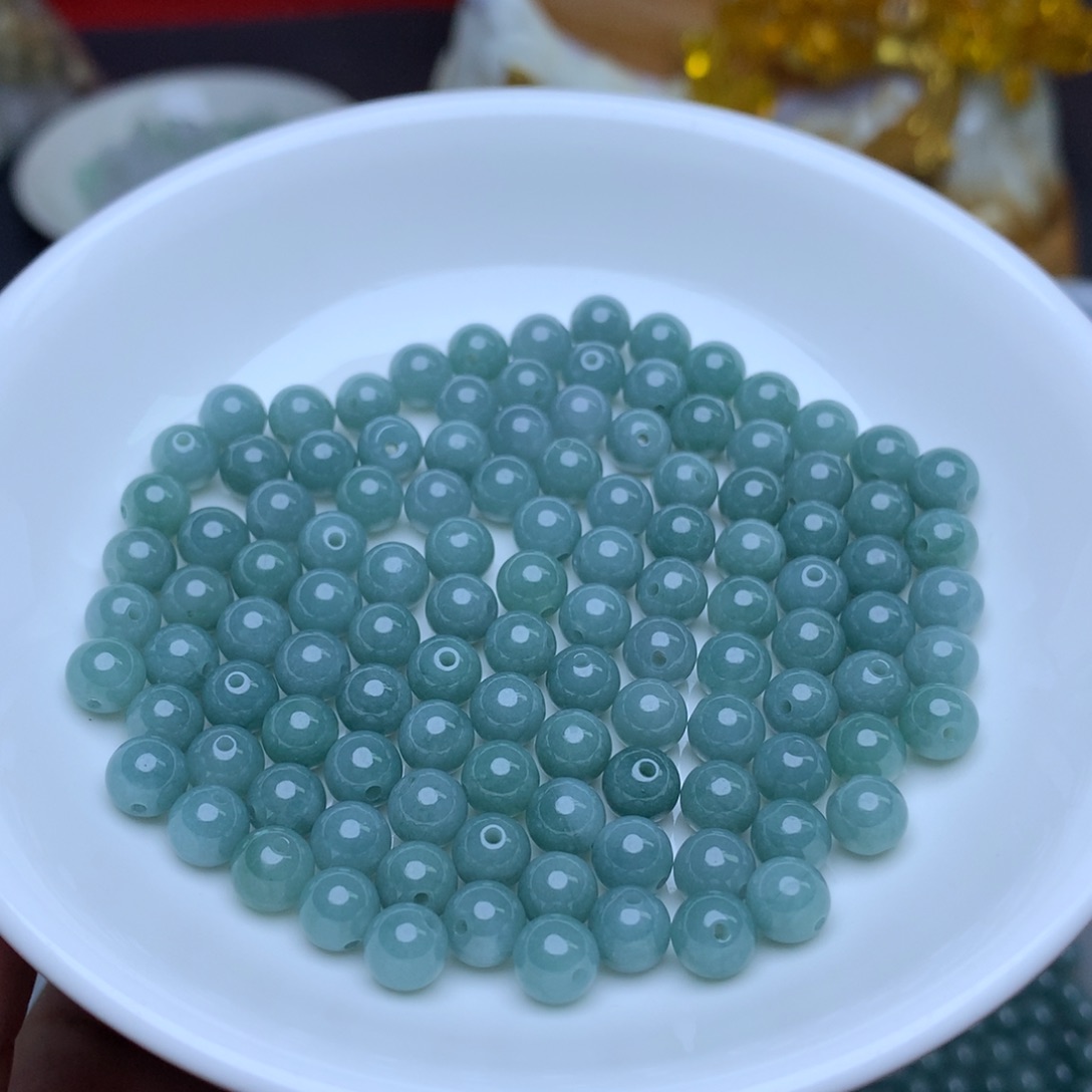 【闪购商品】翡翠手链未镶嵌卡6冰蓝水50个