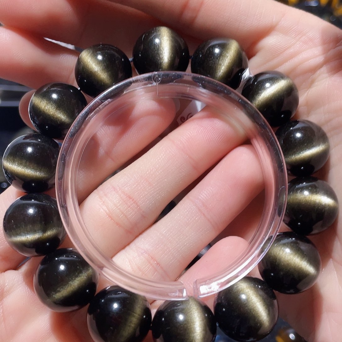 黑曜岩手链未镶嵌阿***0