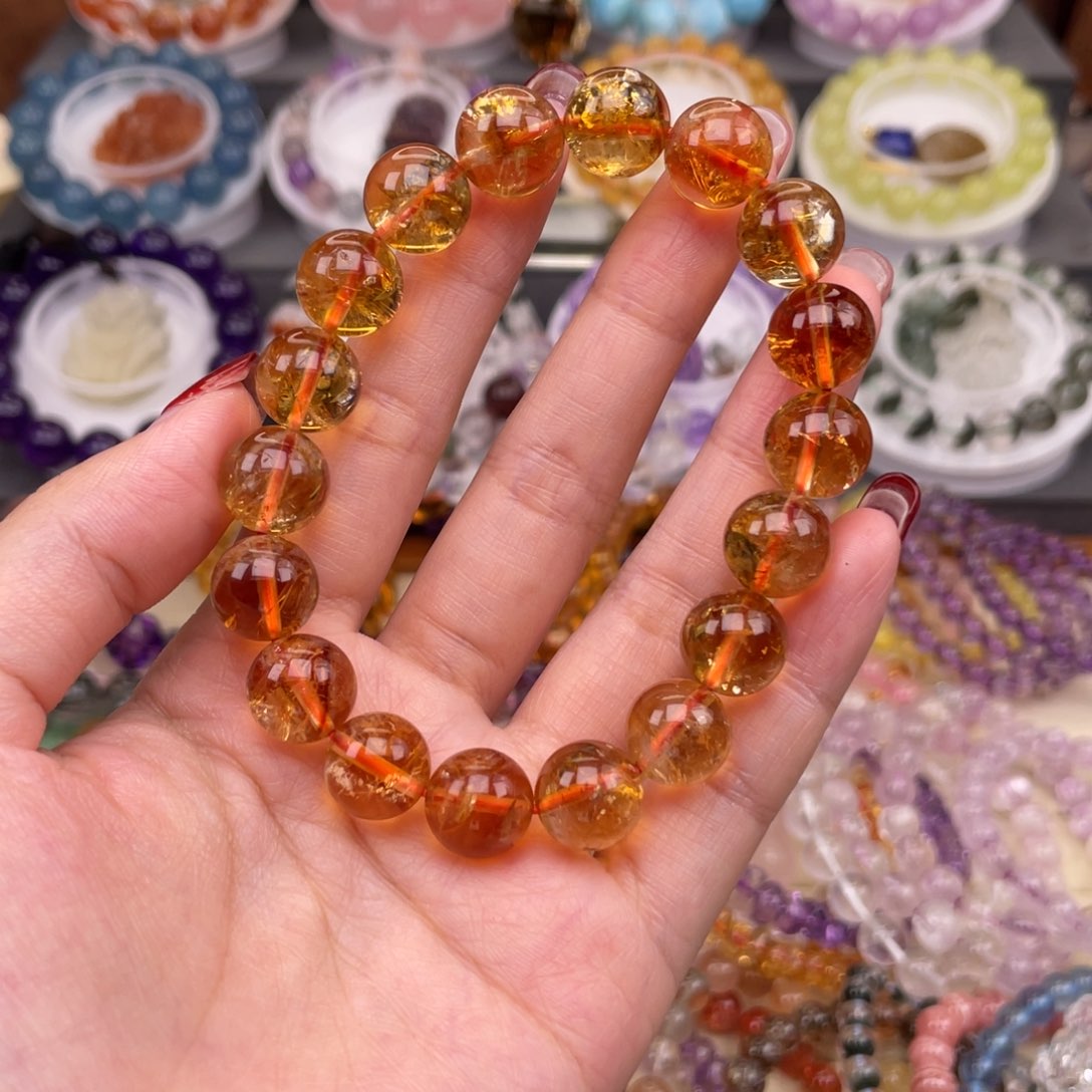 水晶手链未镶嵌连****姐天然