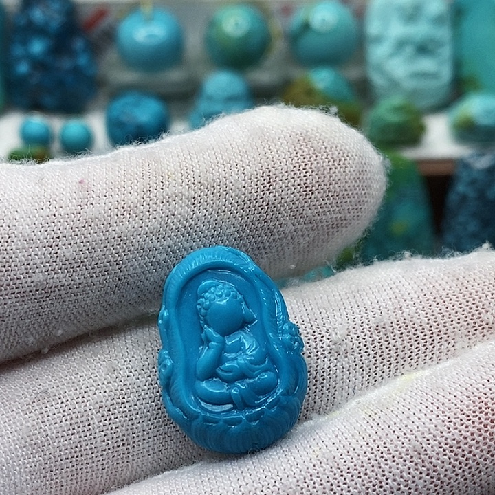 绿松石未镶嵌天然原矿 地大质检