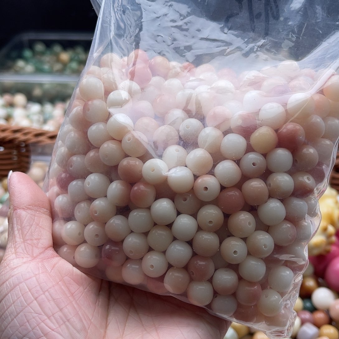 白玉菩提吊坠Q/10mm/300颗锅底
