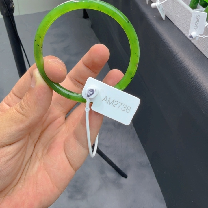 和田玉（碧玉）手镯未镶嵌57