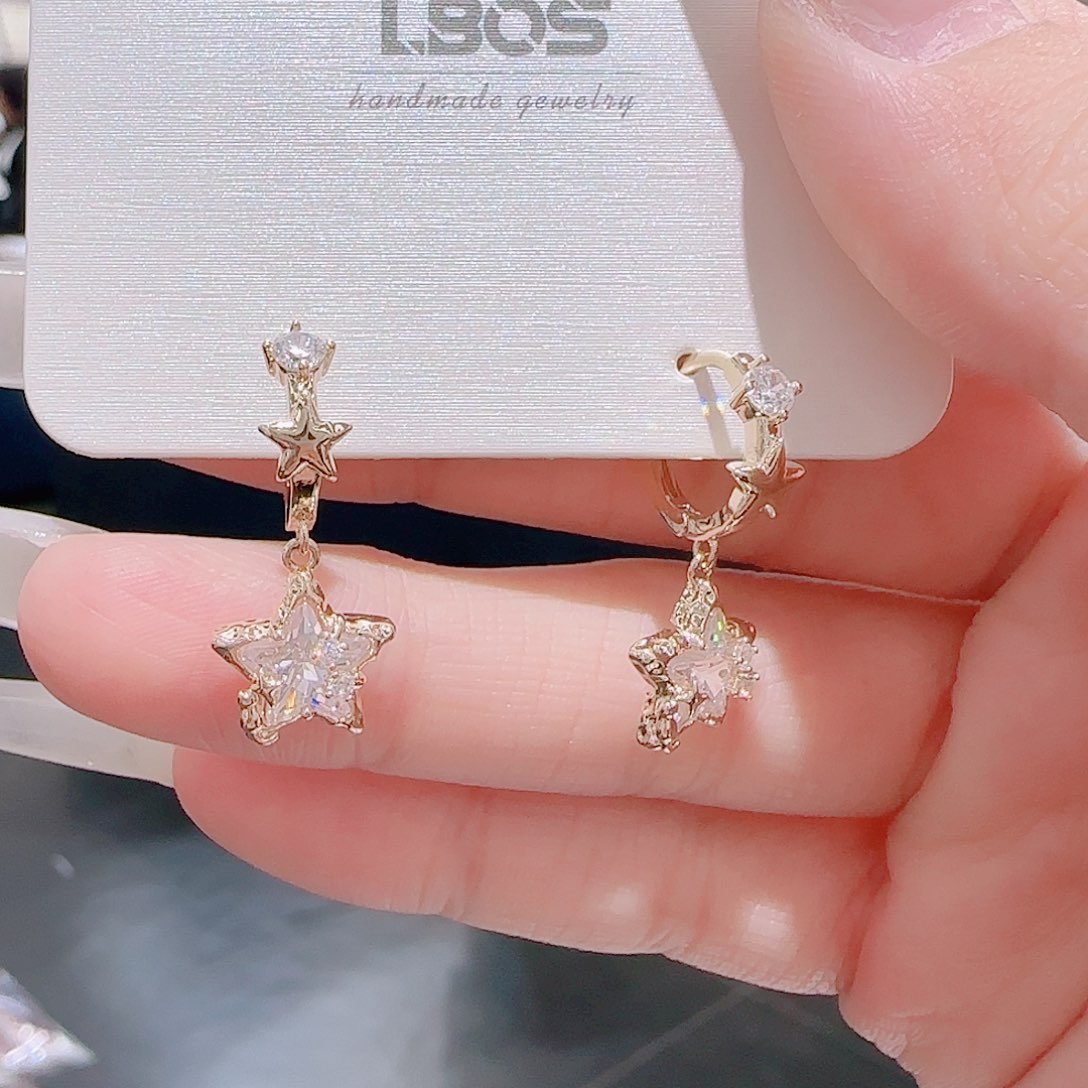 锆石铜合金925银耳环