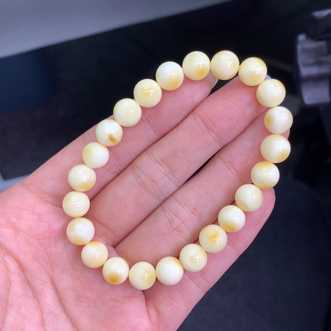 琥珀未镶嵌珠宝奇石8mm➕