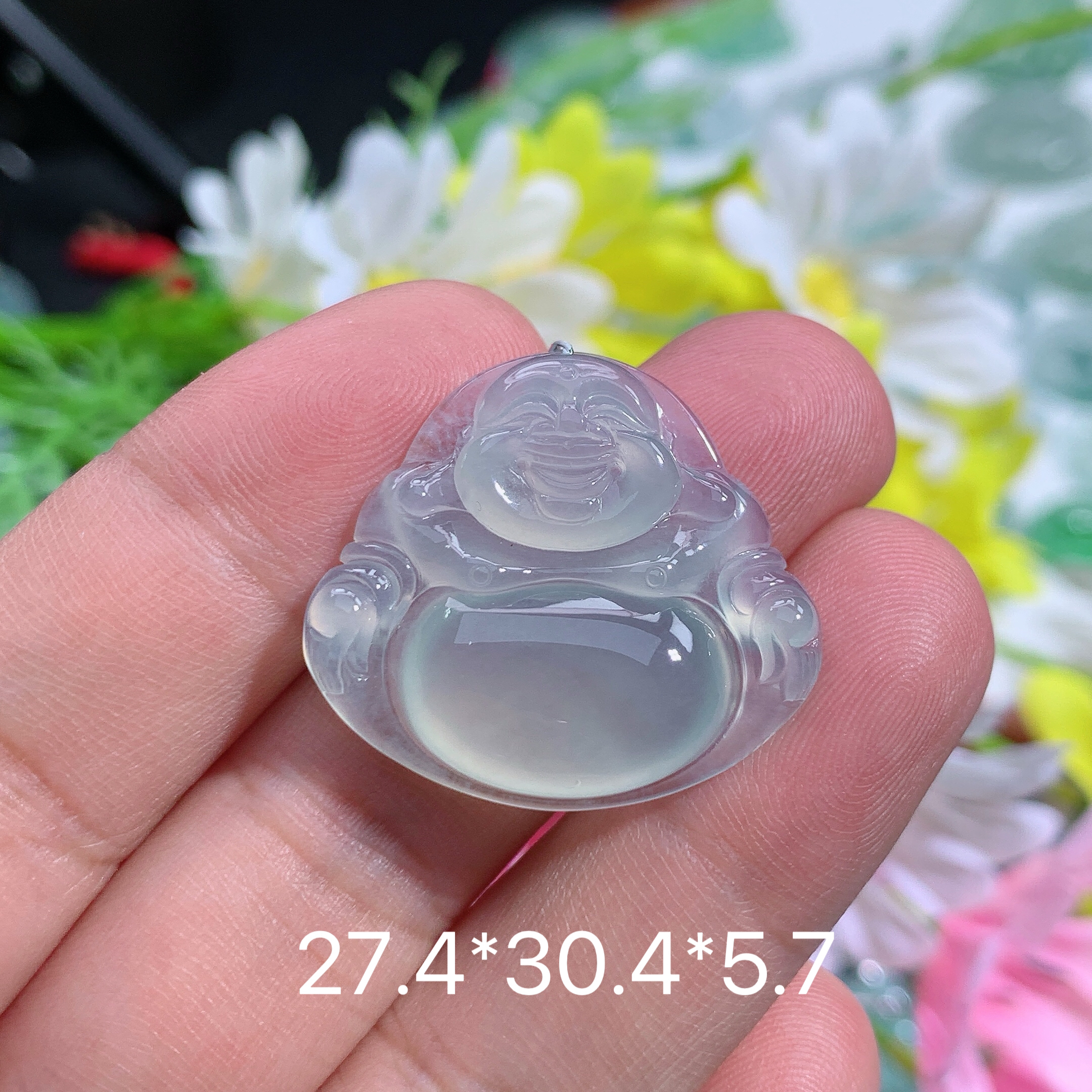 缅甸天然翡翠A货冰种佛公吊坠风百搭精致雕刻礼物上等翡翠珠宝妈