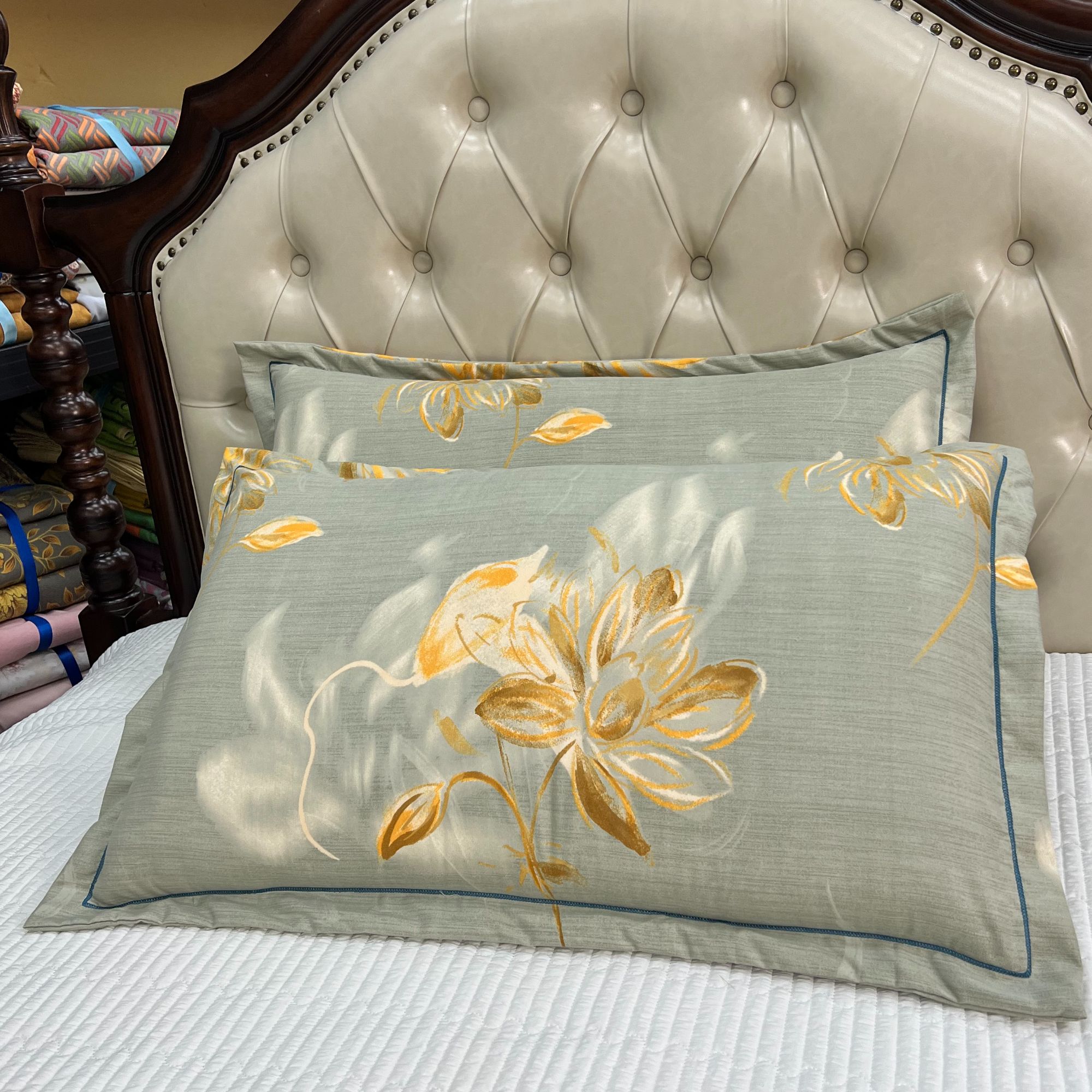 高端精品枕套--古韵兰花-1