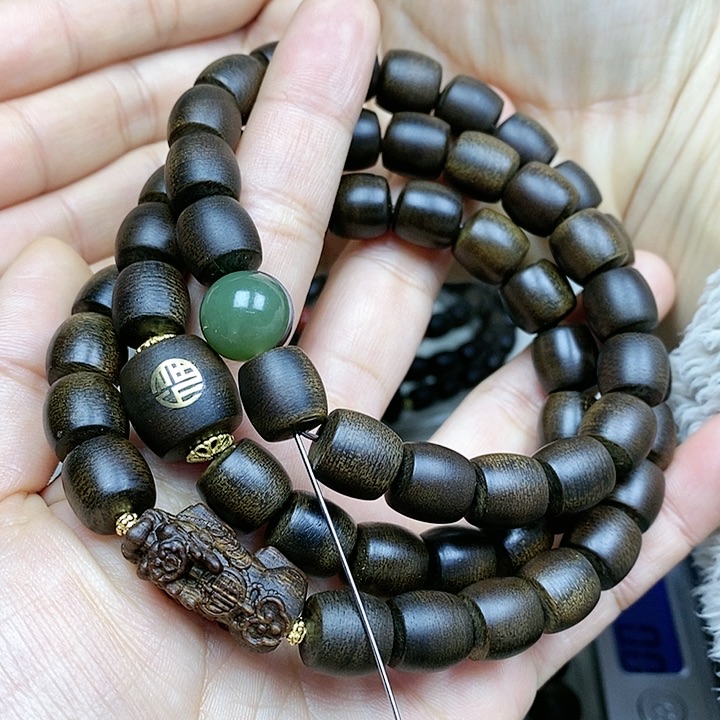 沉香手串平***人越南芽庄白棋楠