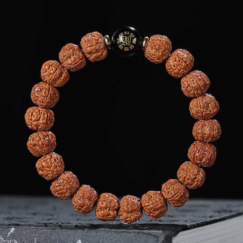非金属木质手链 A166尼泊尔金刚菩提手串男女单圈五行水文玩盘珠