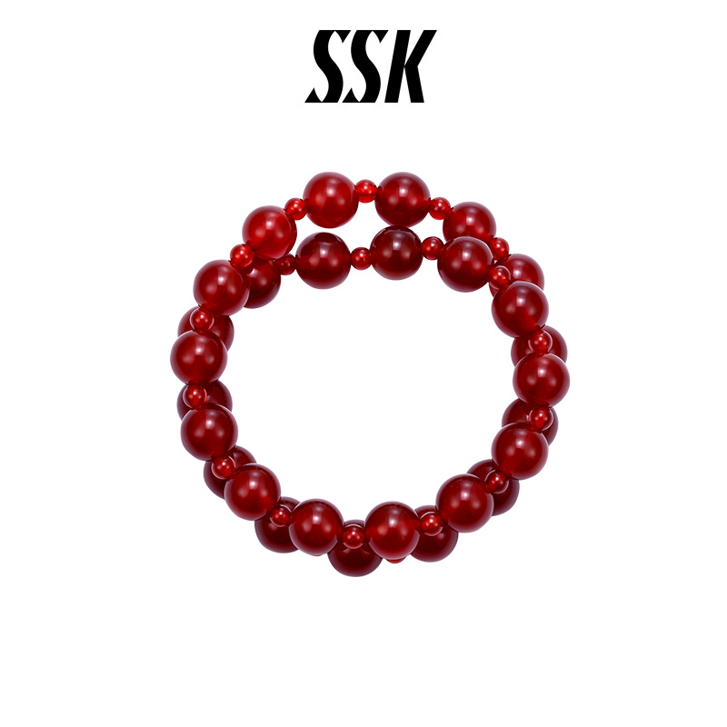 SSK【红榴】满圈红玛瑙手链