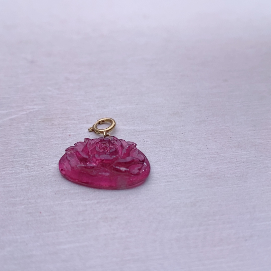 颈饰18K金镶嵌碧玺碧玺A吊坠