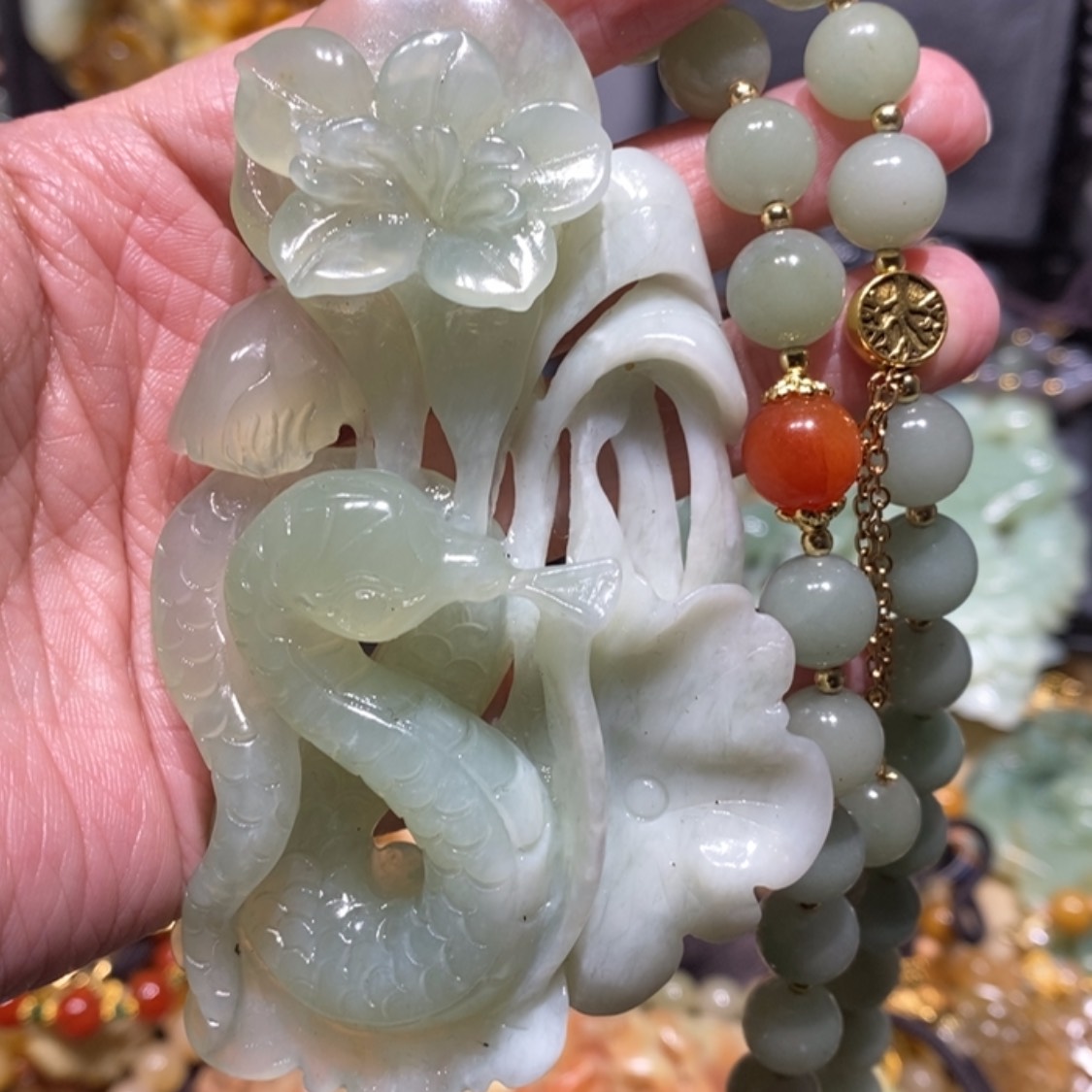 【闪购商品】岫玉毛衣链未镶嵌