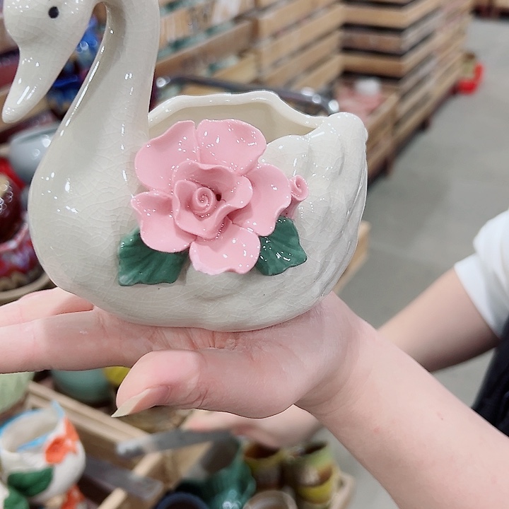 有孔.凑满10元发货多肉陶瓷花盆！