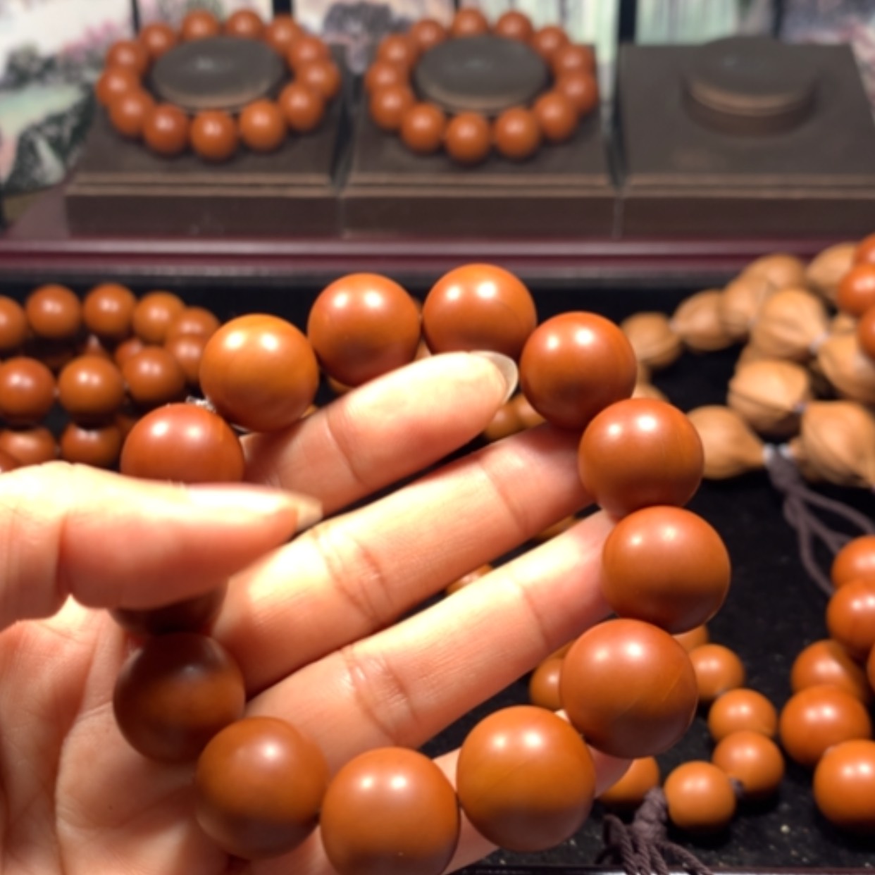 【闪购商品】橄榄核手串/手链佛***间1.7+树王福利小孔