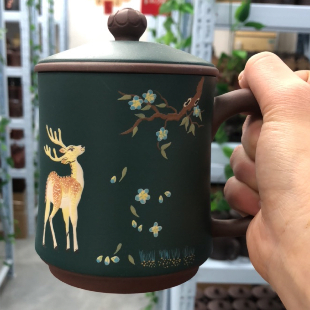 宜兴原矿紫砂纯手工粉浆小鹿