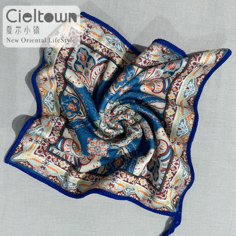 Cieltown/夏尔小镇家拍一发四清洁毛巾吸水巾敦煌艺术谱方巾30*30