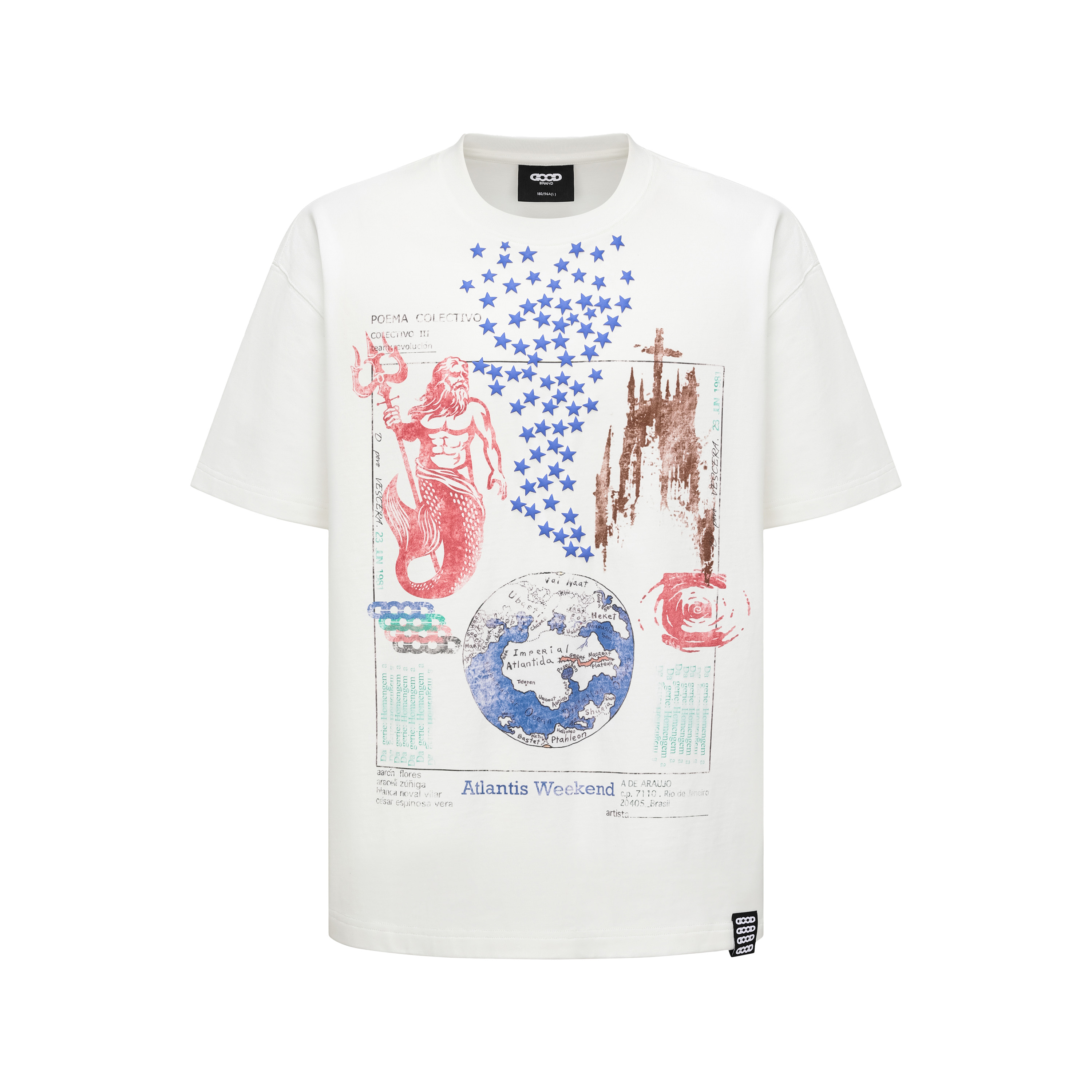 GB-GOODBRAND 25SS Atlantis海神古堡发泡轻奢时尚高级感短袖T恤