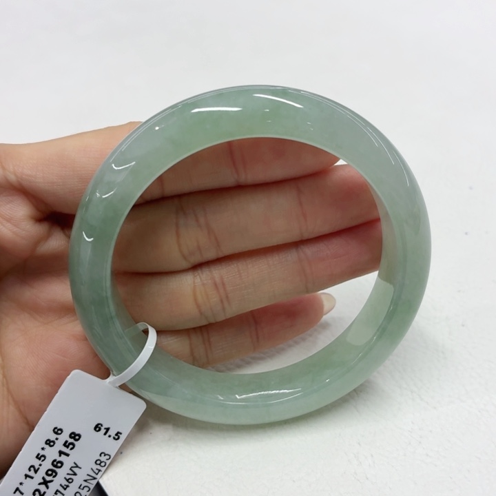翡翠未镶嵌手镯缅甸翡翠手镯57.7