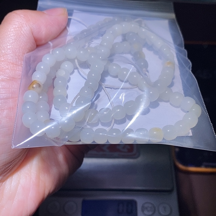 夜***冷和田玉未镶嵌颈饰