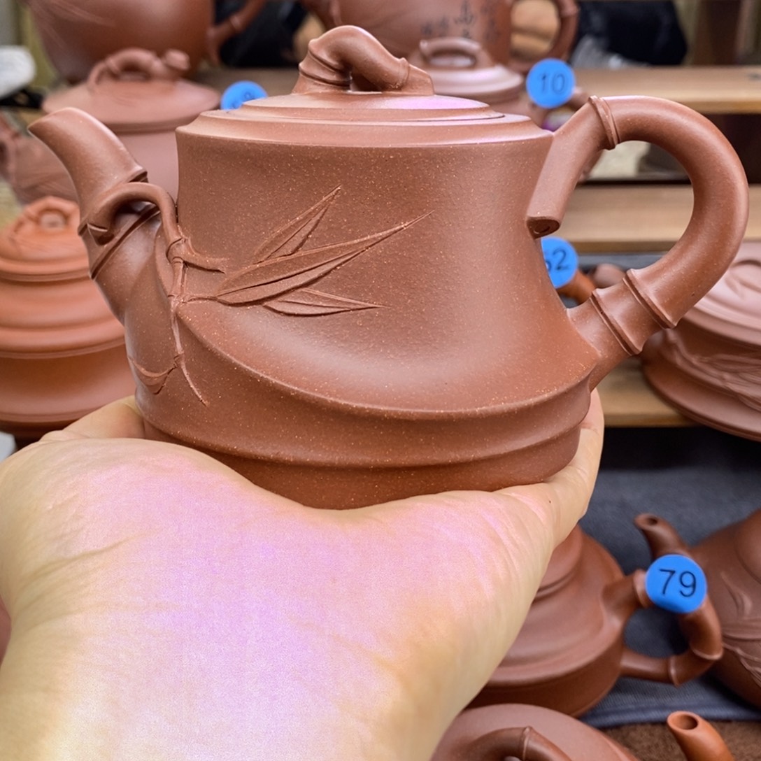我***看茶壶紫砂原矿紫泥40.目佛肚280cc