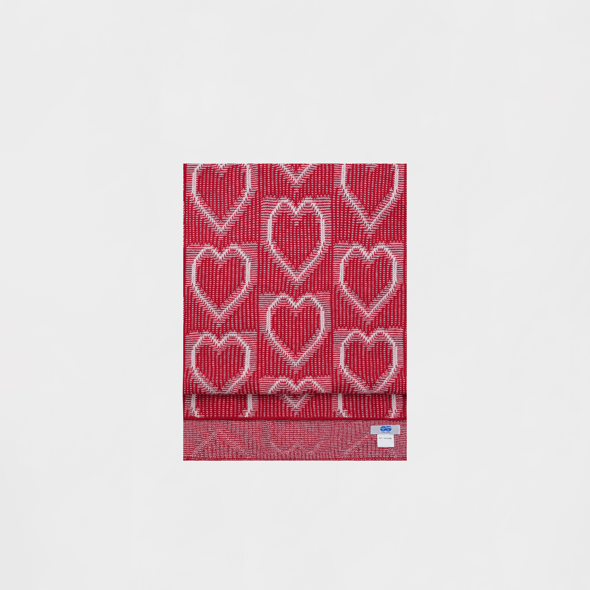 我是摩羯爱心围巾 100新疆天山羊绒德国STOLL机秋冬保暖围巾