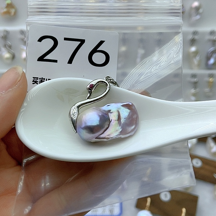 淡水珍珠颈饰银S925镶嵌