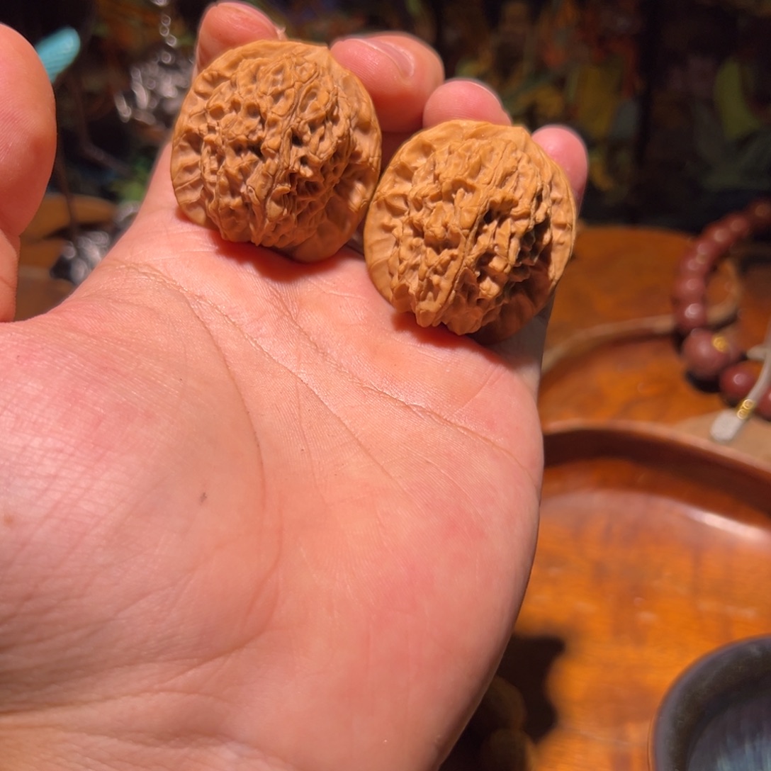 吊坠文玩核桃37全品马老四一对