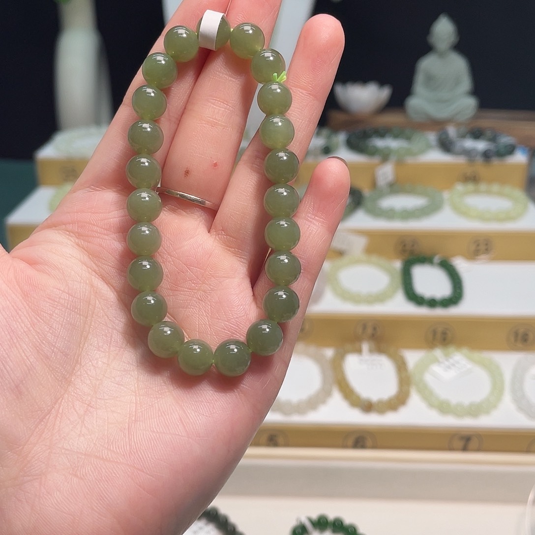 淘***钡和田玉未镶嵌手链