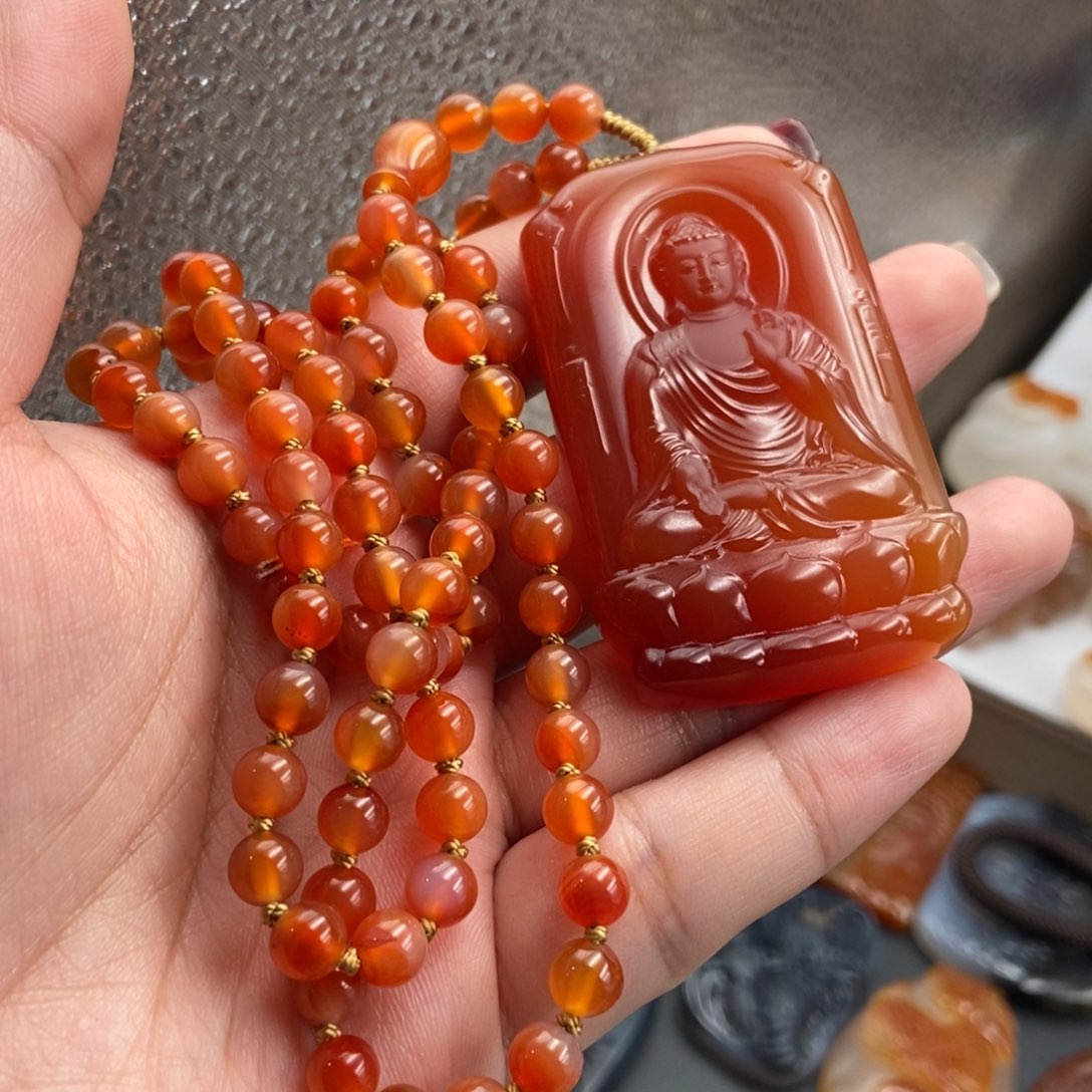 玛瑙/玉髓项链未镶嵌V****i