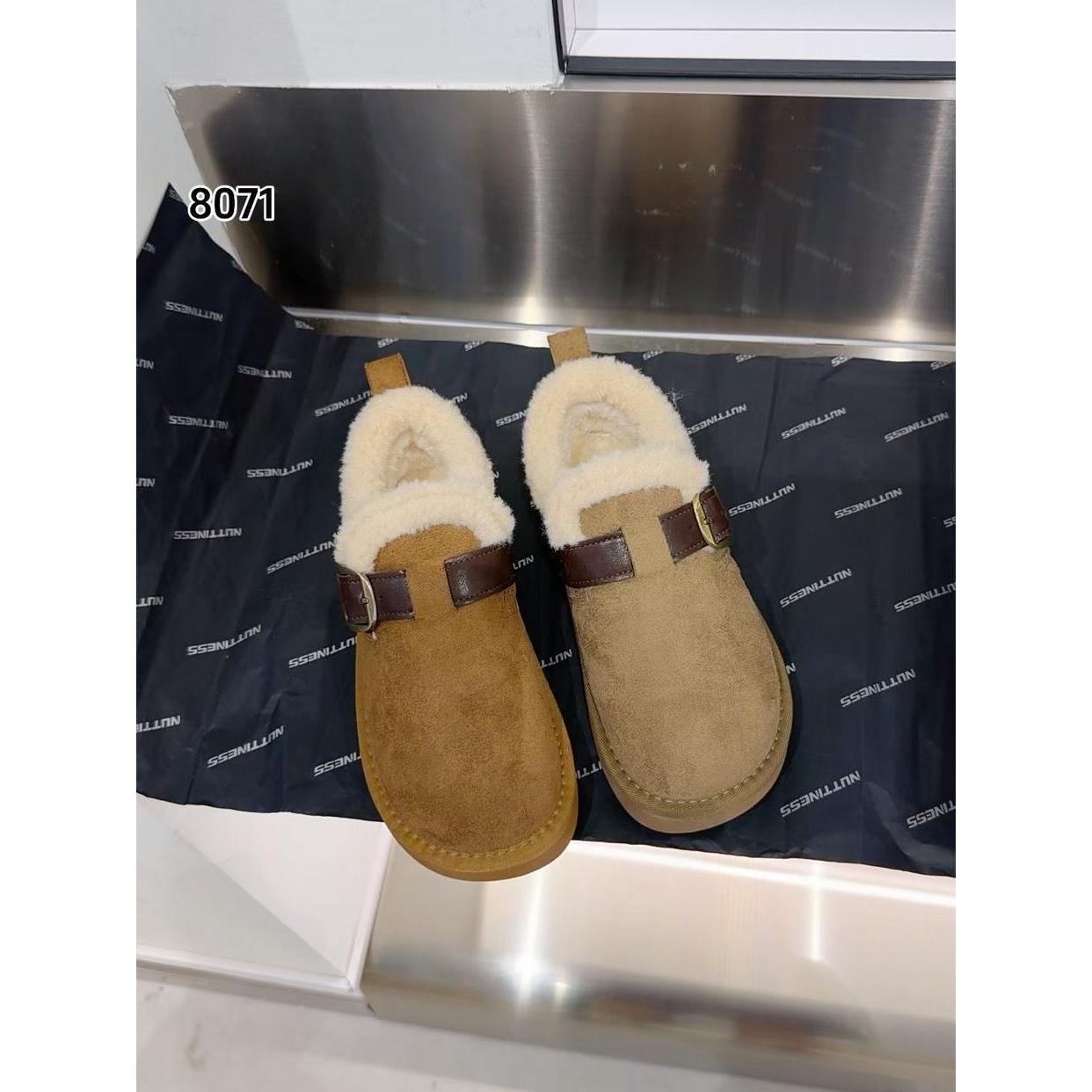 8071秋冬季舒适百搭加绒软底勃肯鞋