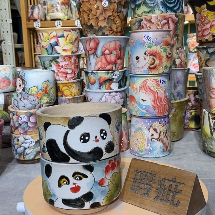 红陶景德镇艺术手绘作品