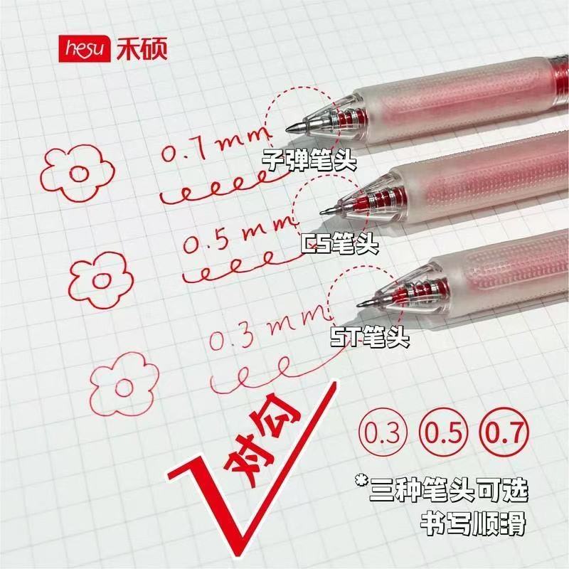 【禾硕纠错笔】红色中性笔学生办公笔记标记重点教师改试卷专用