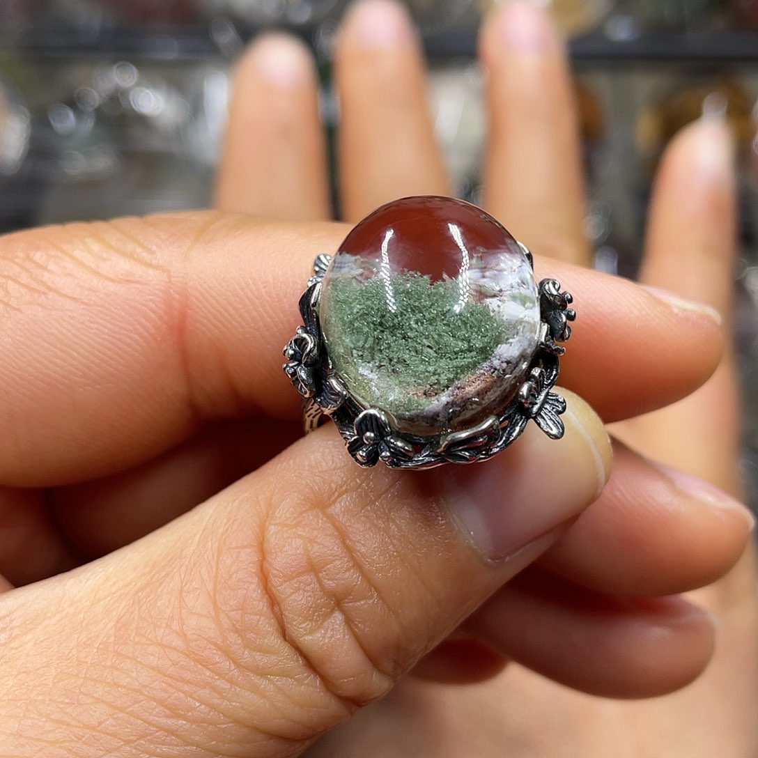 【闪购商品】水晶珠宝半成品银S925镶嵌戒指