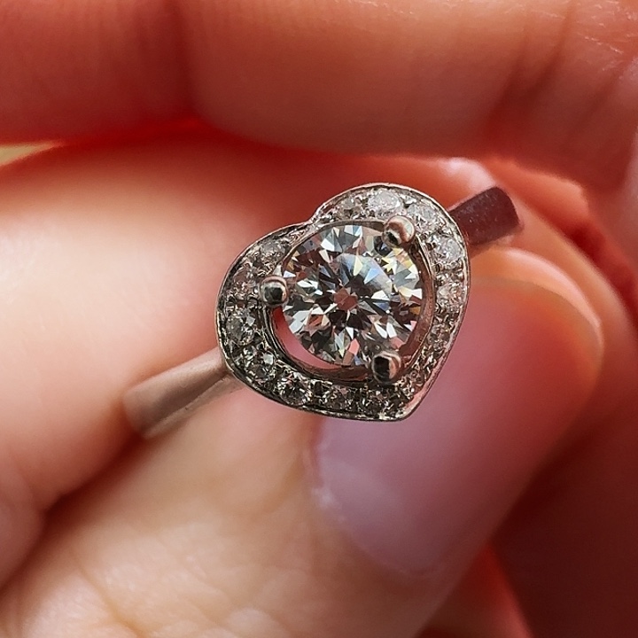 铂Pt950镶嵌戒指/指环钻石