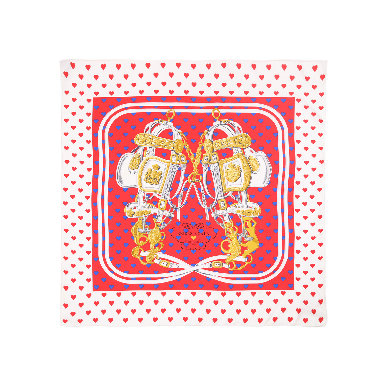 99新 Hermes/爱马仕 活动【小花念念】拼色 丝绸 情人节限定丝巾