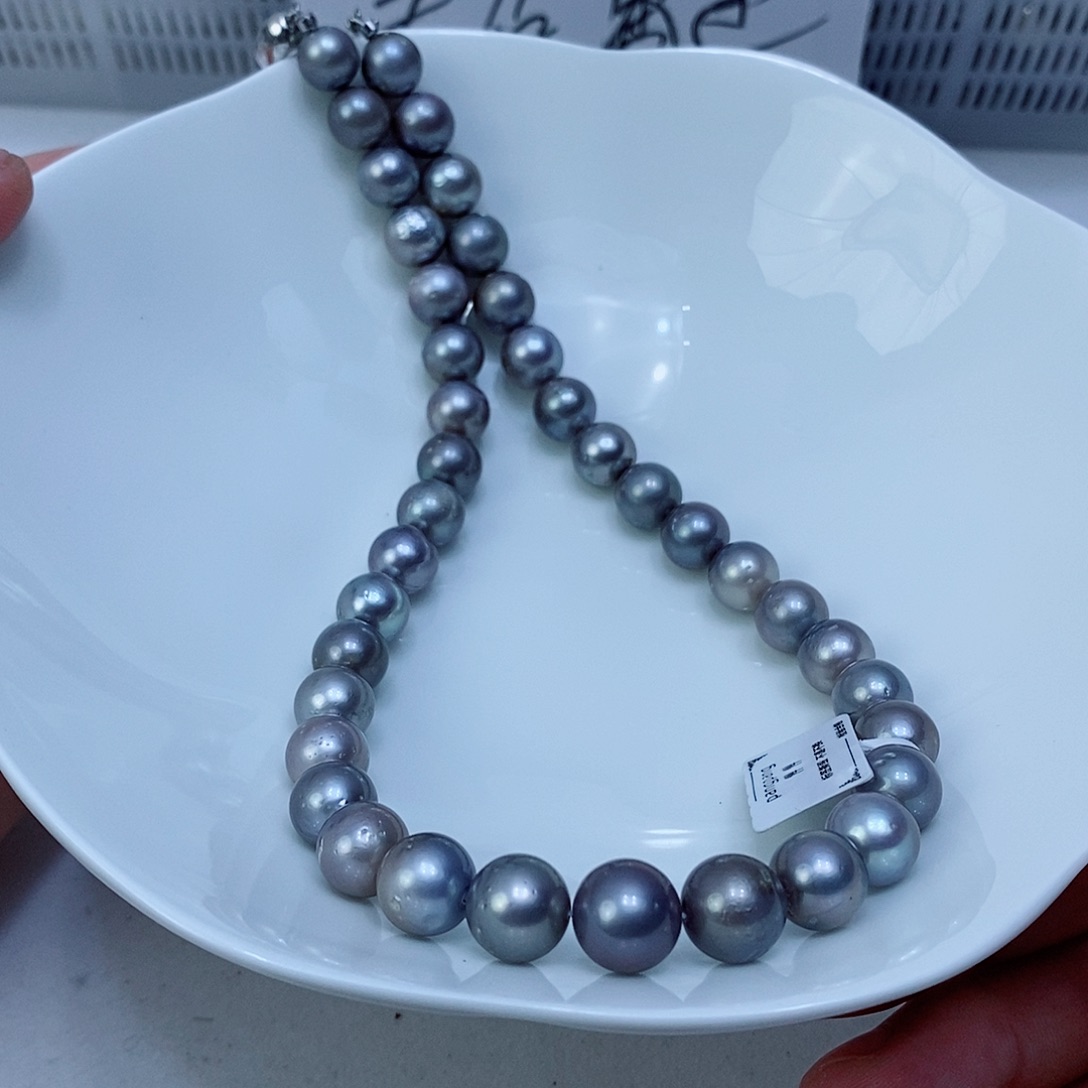 海水珍珠银S925镶嵌颈饰