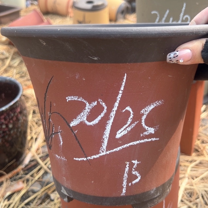 红陶紫砂兰花盆微瑕