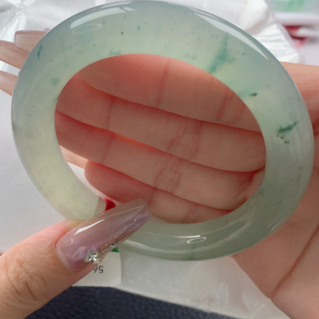 未镶嵌手镯翡翠缅甸天然翡翠A货56.5