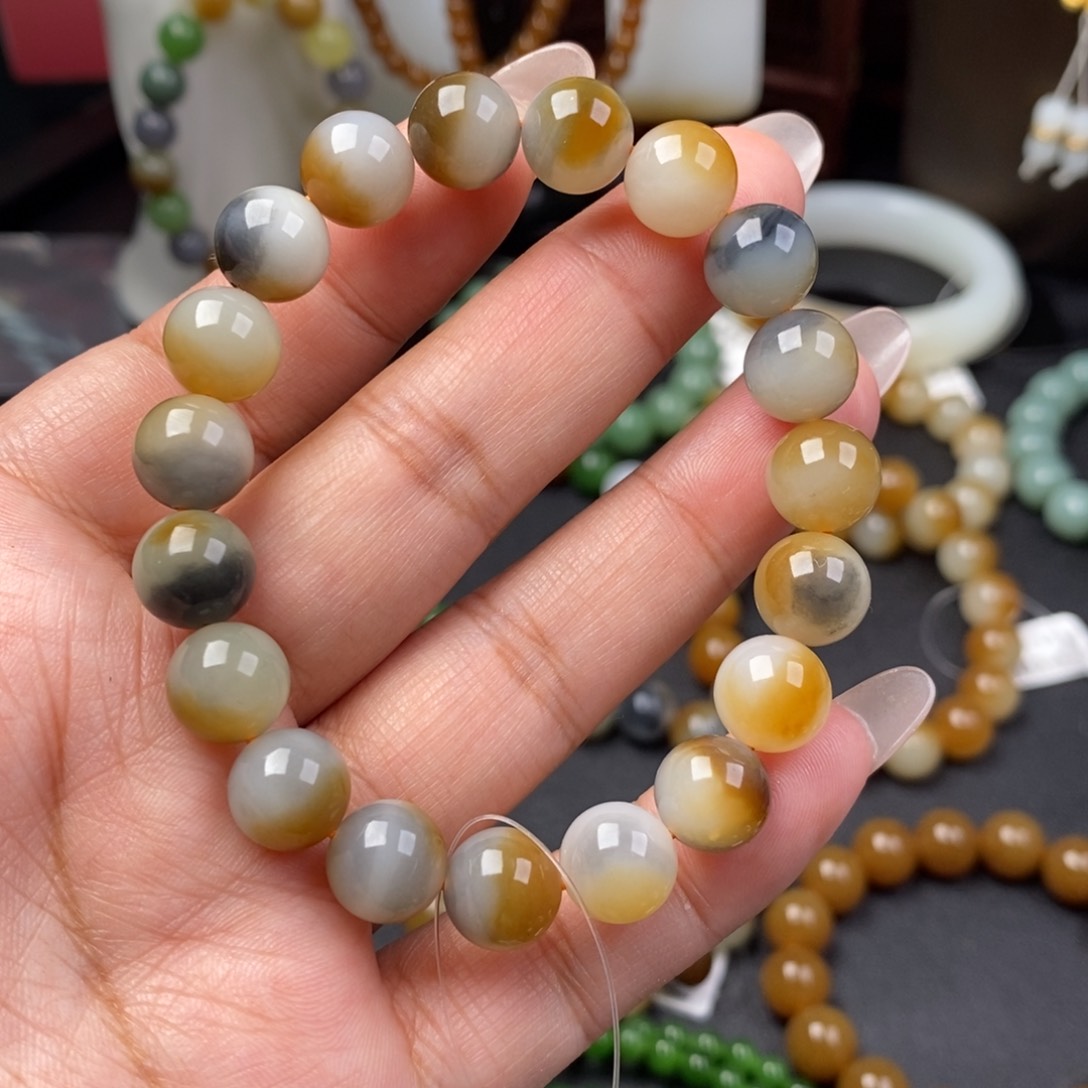 和田玉手串未镶嵌因***你