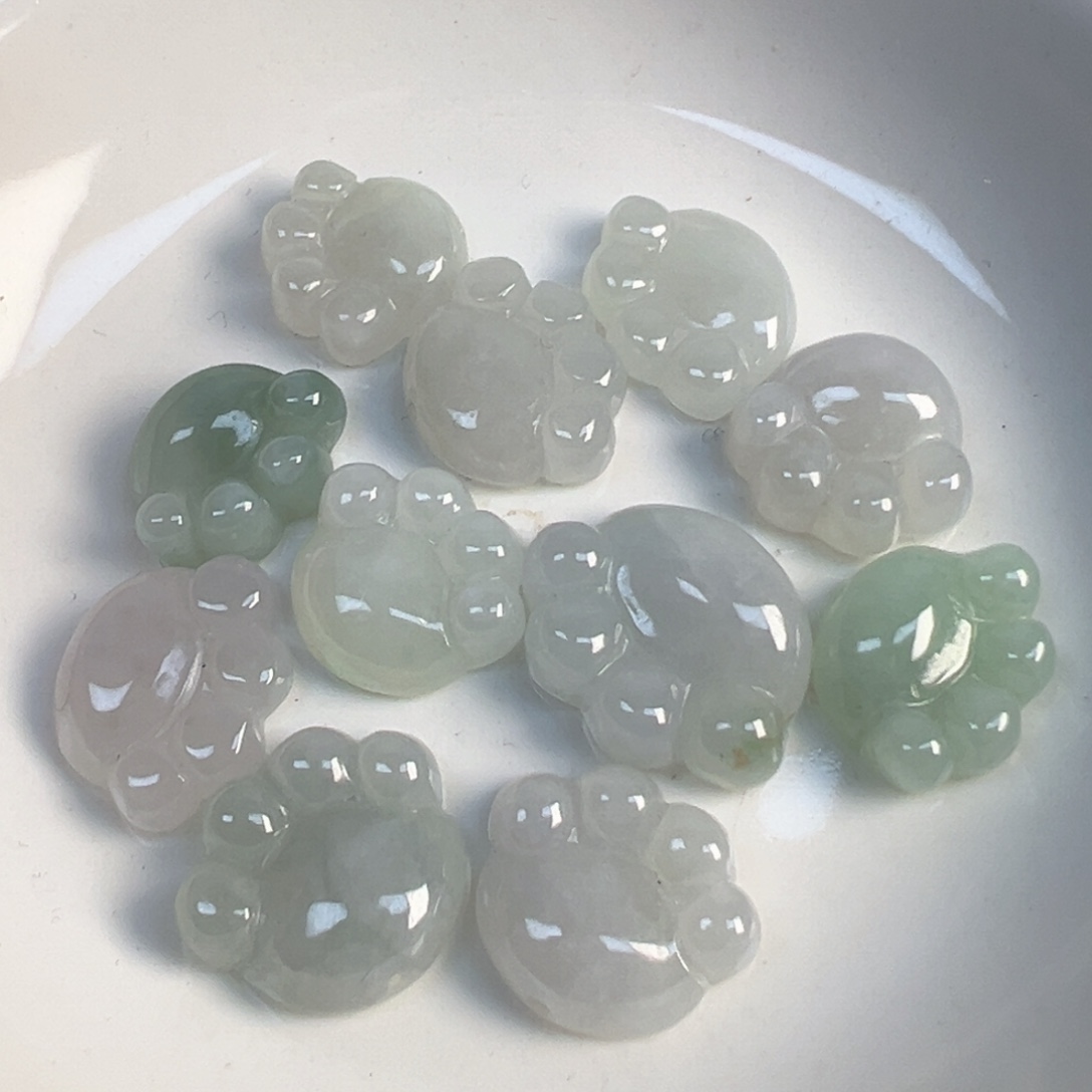 翡翠散珠翡翠猫爪一个可挑