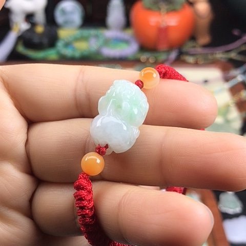 翡翠手链未镶嵌貔貅