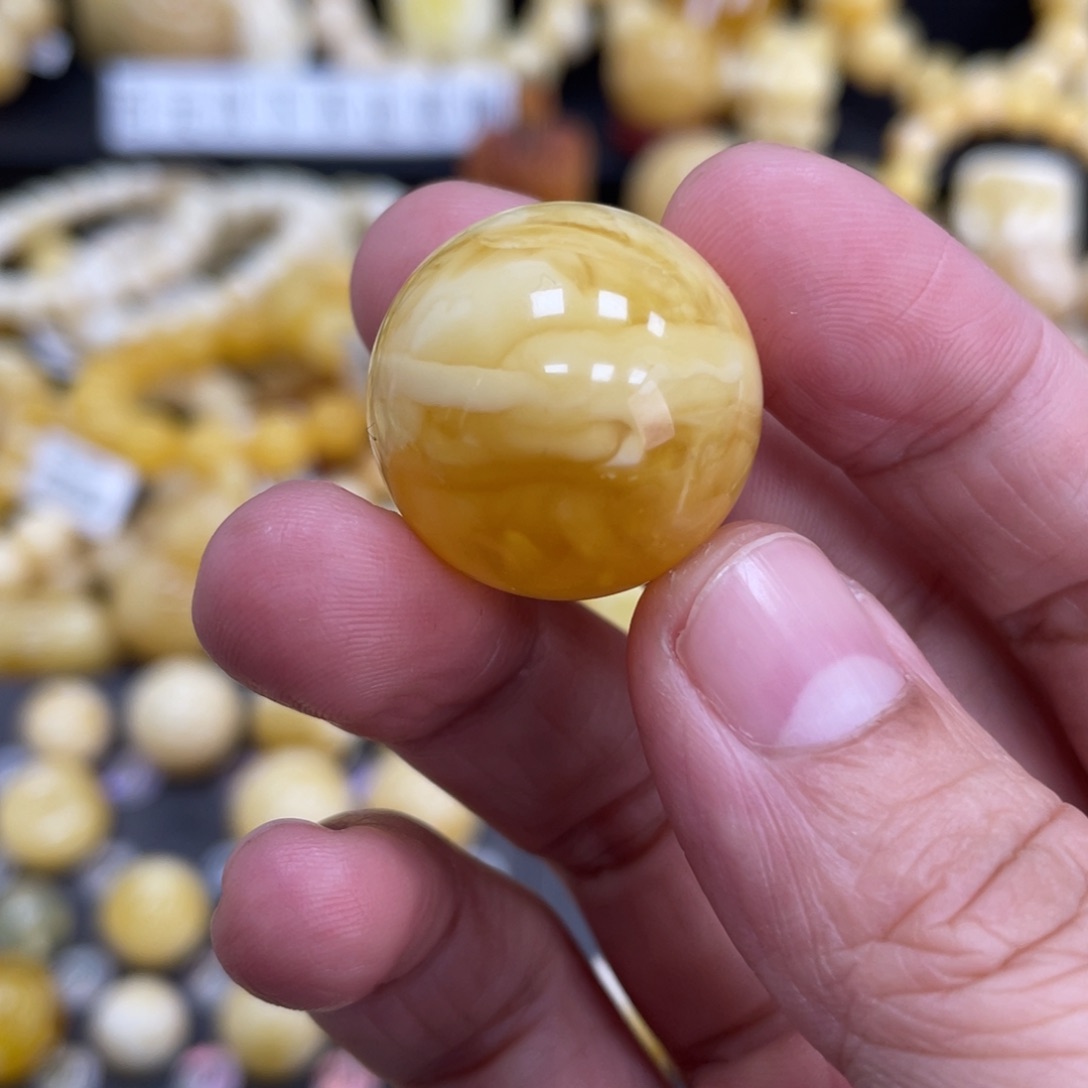 琥珀珠宝奇石未镶嵌◆***◆22.6mm瑕疵款式