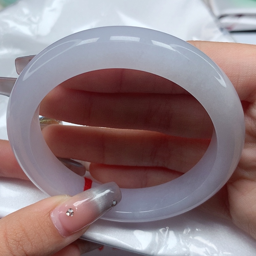 【闪购商品】翡翠手镯未镶嵌57圈冰胶白月光