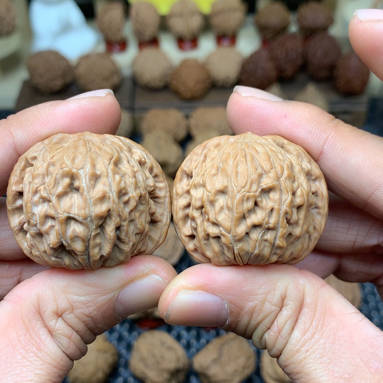 【闪购商品】文玩核桃把件全品山地磨盘狮子头38