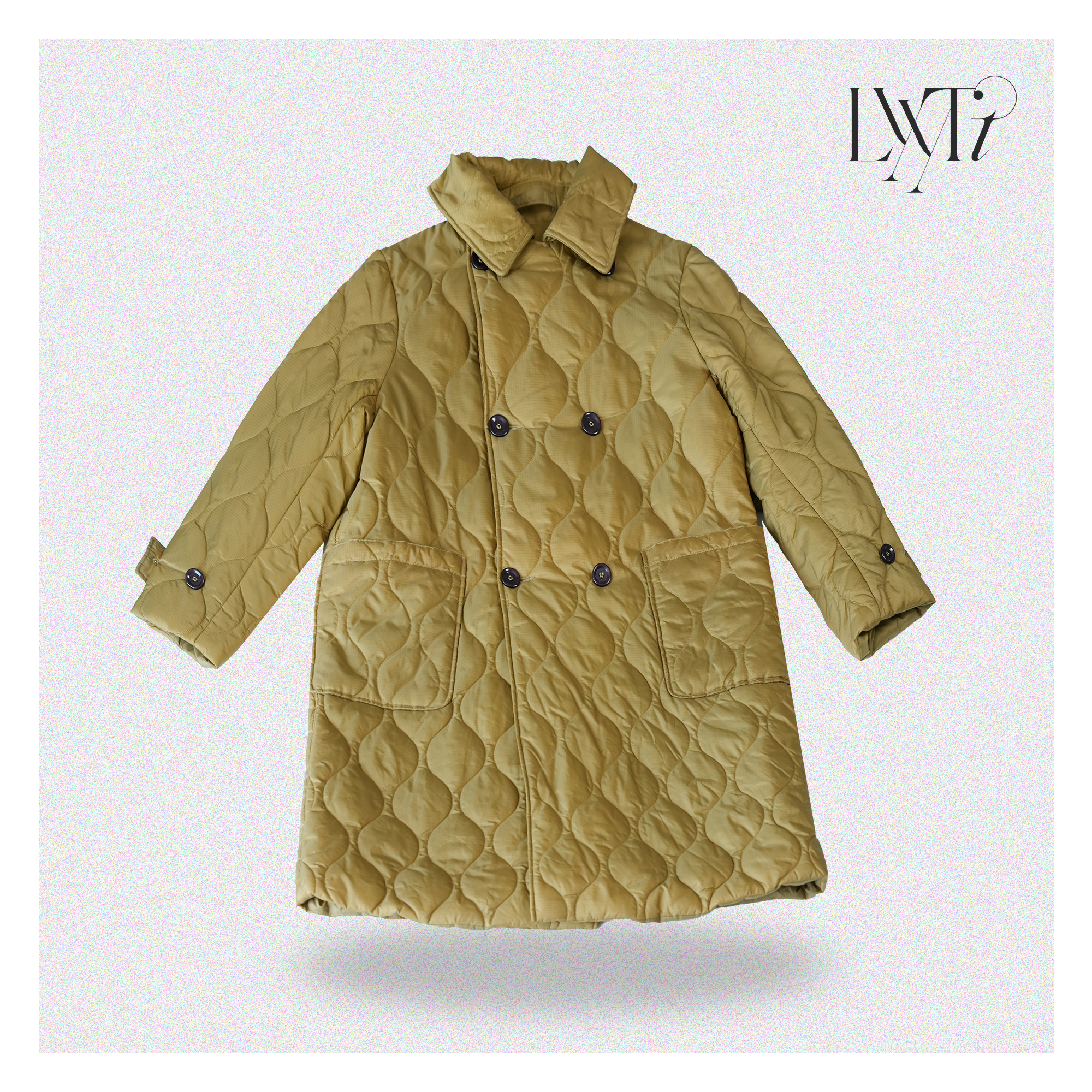 双排扣风衣款棉服